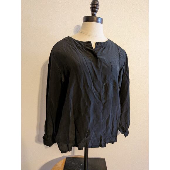 Anne shaugnessy silk black button size 8 - Picture 1 of 6